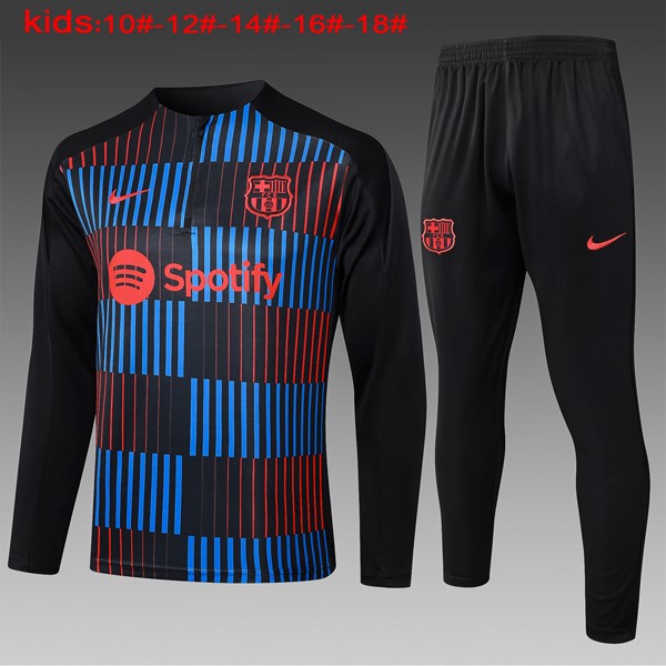 Ninos Sudadera De Training Barcelona 2024-2025 Azul Rojo 2